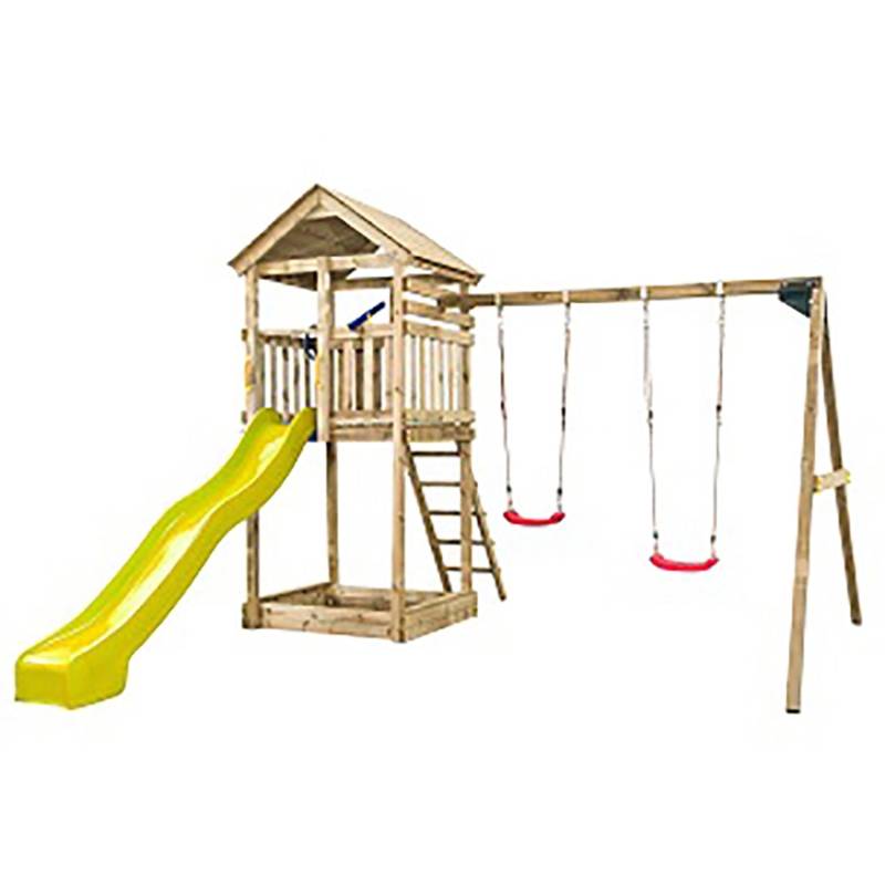 SwingKing Spielturm Daan Gelb 400 x 320 x 420cm von SwingKing