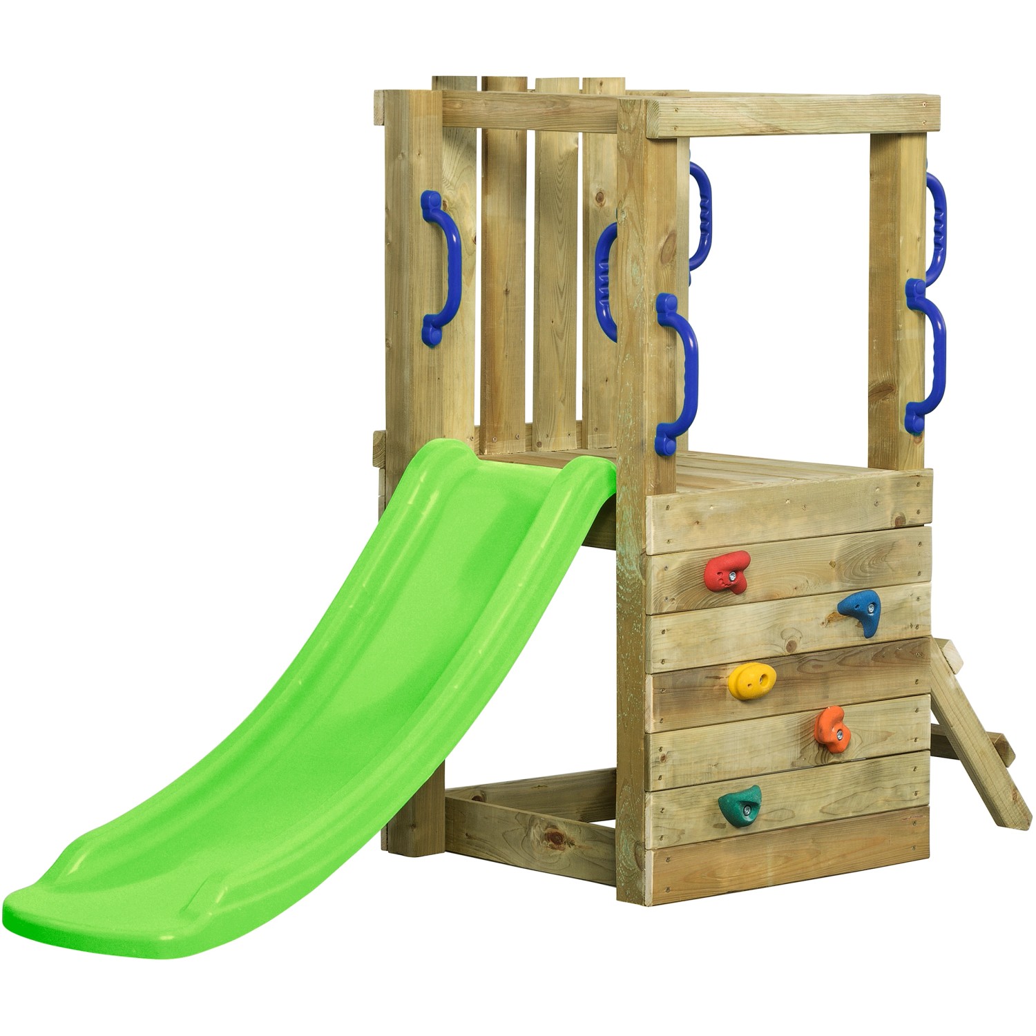 SwingKing Spielturm Irma Small mit Rutsche Apfelgrün 66 cm x 190 cm x 125 cm von SwingKing