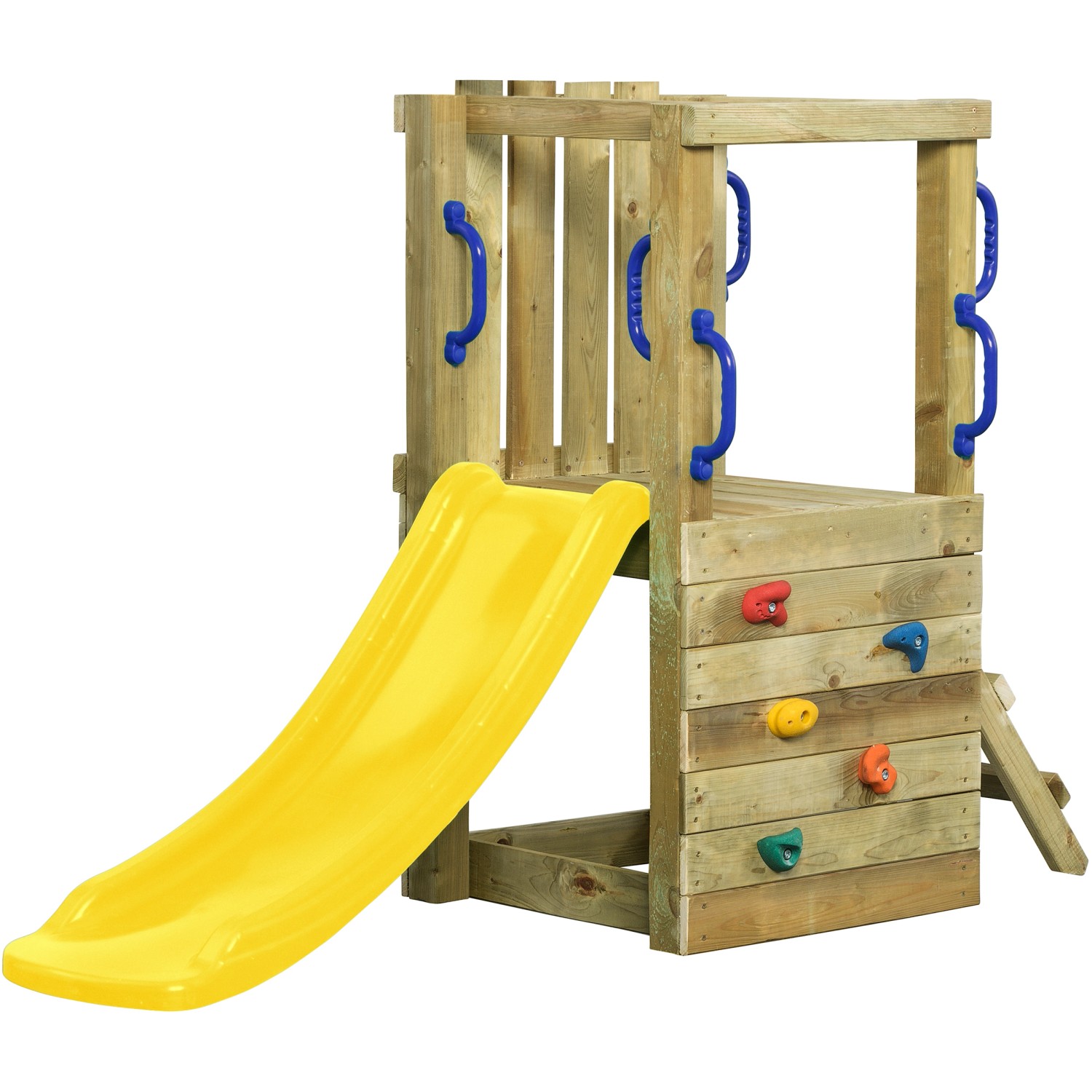 SwingKing Spielturm Irma Small mit Rutsche Gelb 66 cm x 190 cm x 125 cm von SwingKing