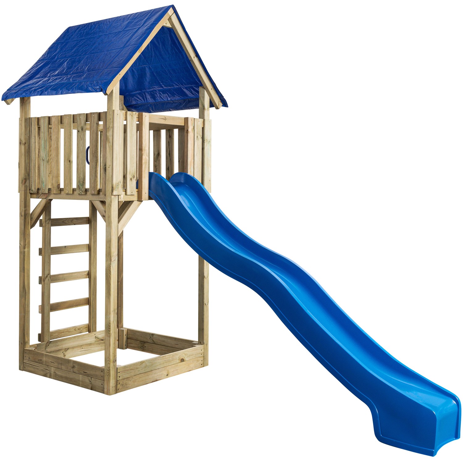 SwingKing Spielturm Lisa mit Rutsche Blau 121 cm x 350 cm x 297 cm von SwingKing