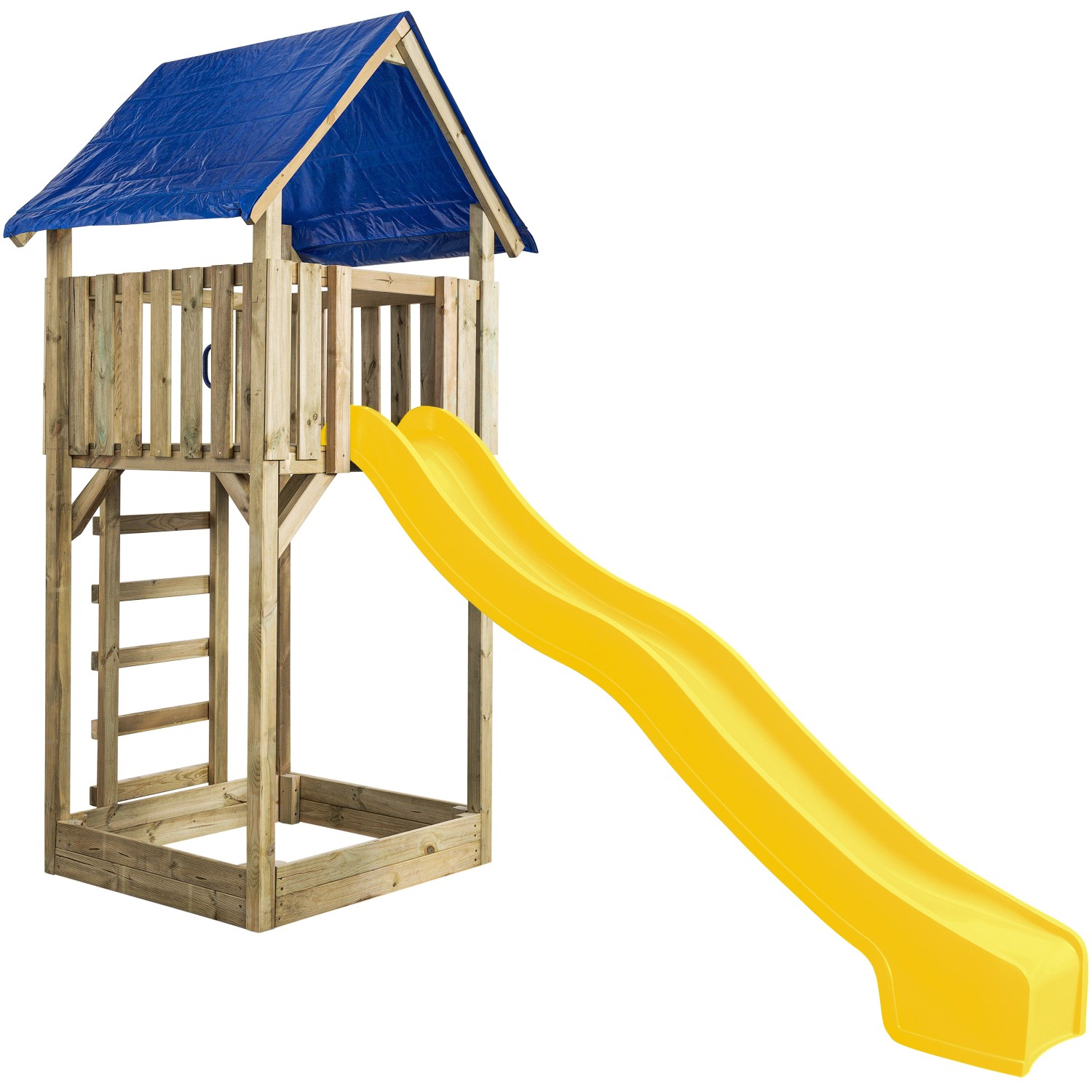 SwingKing Spielturm Lisa mit Rutsche Gelb 121 cm x 350 cm x 297 cm von SwingKing