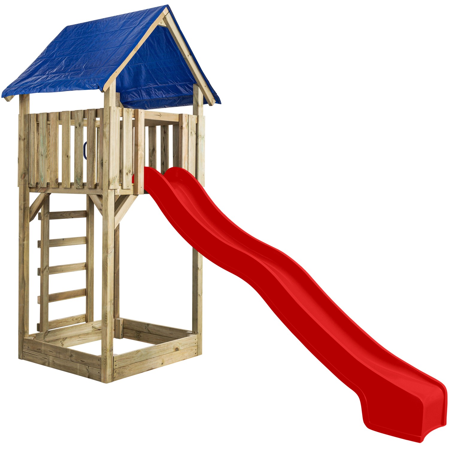 SwingKing Spielturm Lisa mit Rutsche Rot 121 cm x 350 cm x 297 cm von SwingKing