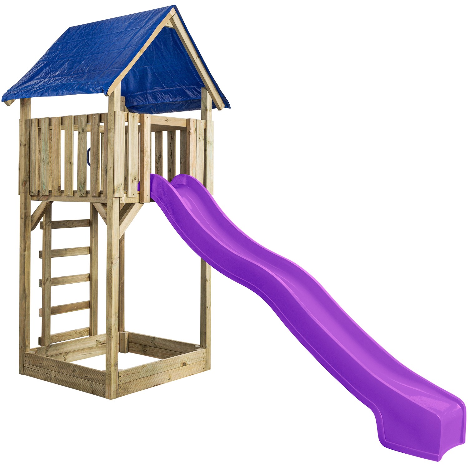 SwingKing Spielturm Lisa mit Rutsche Violet 121 cm x 350 cm x 297 cm von SwingKing