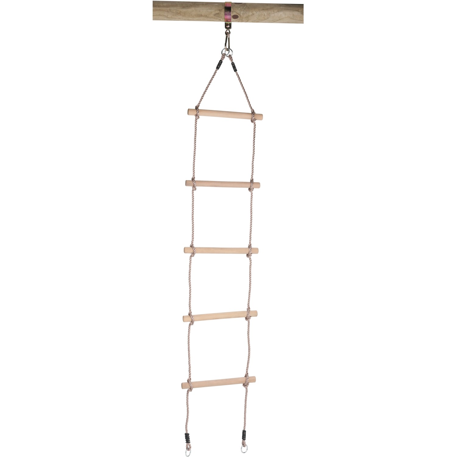 SwingKing Strickleiter mit 5 Holz-Sprossen von SwingKing