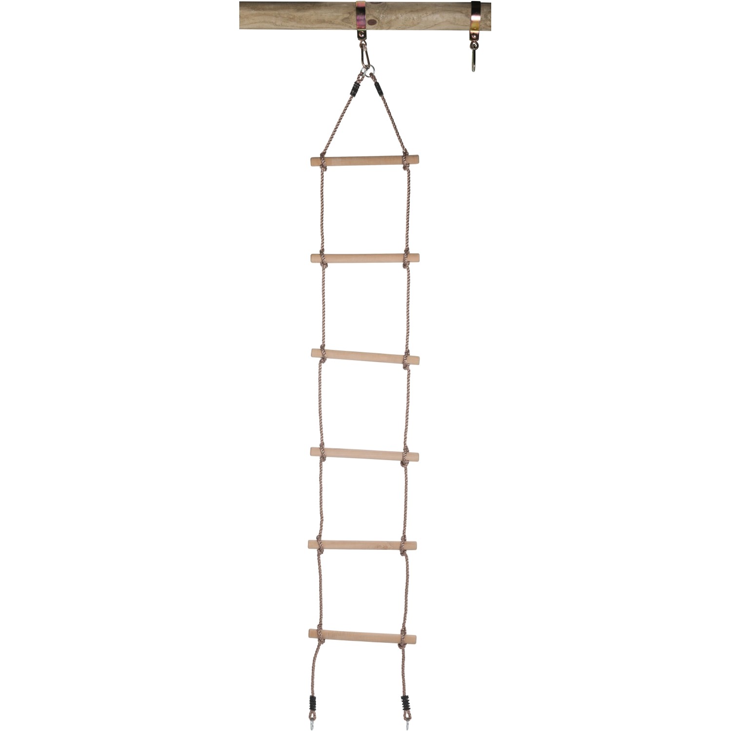 SwingKing Strickleiter mit 6 Holz-Sprossen von SwingKing