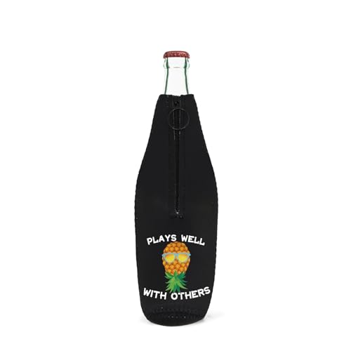 Upside Down Ananas Flaschenhalter Hülle - Spielt gut mit anderen 340.2 g Neopren Flaschenhülle - Lustiger Getränkekühler für Partys & Geschenke von SwingerLifestyleGuide.com