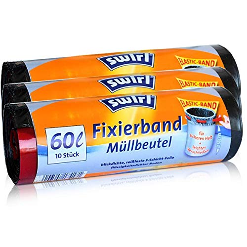 3x Swirl Fixierband Müllbeutel 60L (10 stk./Rolle) von Swirl