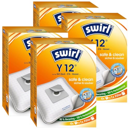 4x Swirl Y 12 MP Plus AirSpace Staubsaugerbeutel passend fürStaubbeutel Microvlies 4x Swirl Y 12 MP Plus AirSpace Staubsaugerbeutel passend fürStaubbeutel Microvlies von Swirl