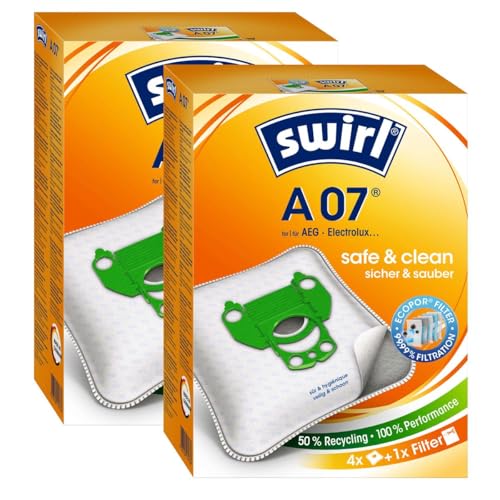 8 Original SWIRL A07 Staubsaugerbeutel von Swirl