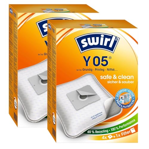 8 Original SWIRL Y05 Staubsaugerbeutel für Dirt Devil M 7099 - Azury 8 Original SWIRL Y05 Staubsaugerbeutel für Dirt Devil M 7099 - Azury von Swirl