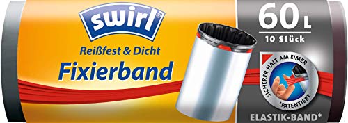 Fixierband-Müllbeutel, 60l von Swirl