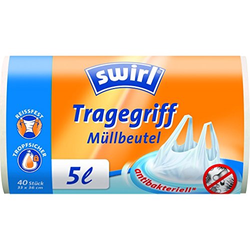 Swirl Müllbeutel Müllbeutel Antibakteriell 5 Liter 2er Pack von Swirl