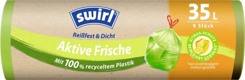 Swirl® Aktive Frische Müllbeutel 35 L Reißfest & Dicht von Swirl
