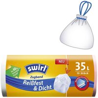 Swirl® Müllbeutel mit Zugband, 15 Stück - weiß von Swirl