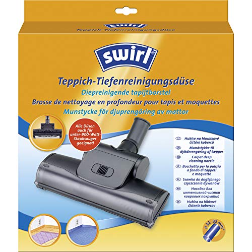 Swirl Teppich-Tiefenreinigungsdüse, Staubsaugerdüse mit rotierender Bürstenwalze, 32mm-35mm, Passend z.B. für Miele, Siemens, Bosch, Philips, Kärcher, AEG, Samsung, Rowenta, compact von Swirl