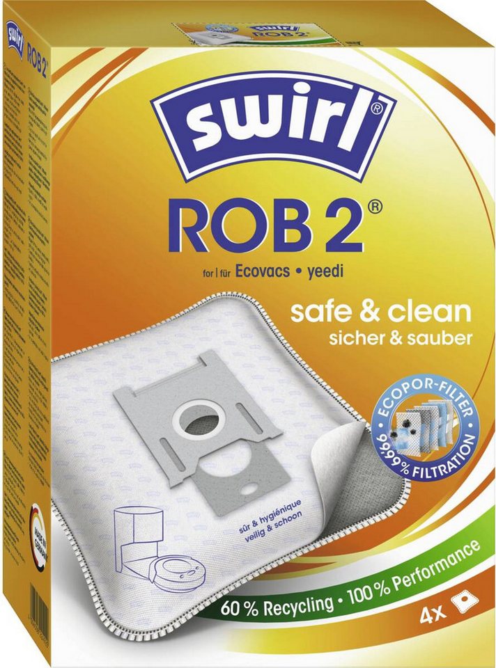 Swirl Akku-Handstaubsauger Swirl ROB 2 EcoPor® Ecovacs/Yeedi Staubsaugerbeutel von Swirl