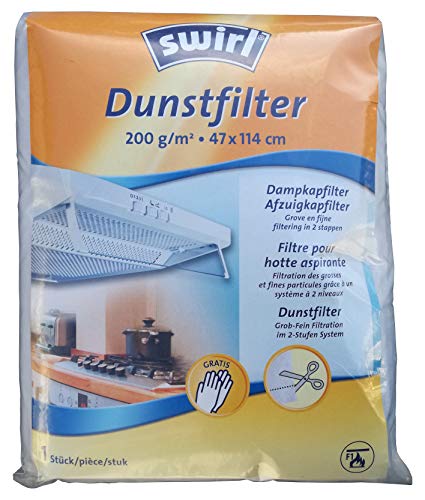 Swirl Dunstfilter 200 g/m² Sondergröße 47x114 cm für Dunstabzugshauben zuschneidbar von Swirl
