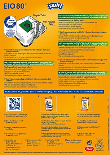 Swirl EIO 80 EcoPor Staubsaugerbeutel, 10 Beutel von Swirl