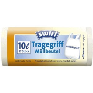 Swirl Müllbeutel 10l mit Tragegriff weiß VE=37 Stück Swirl Müllbeutel 10l mit Tragegriff weiß VE=37 Stück von Swirl