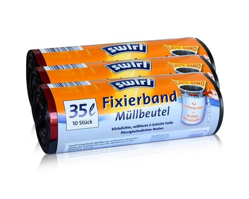 Swirl Müllbeutel 3x Swirl Fixierband Müllbeutel 35L (10 stk./Rolle) von Swirl