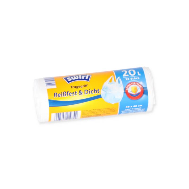 Swirl Müllbeutel 'Reißfest & Dicht' mit Tragegriff 20 l von Swirl