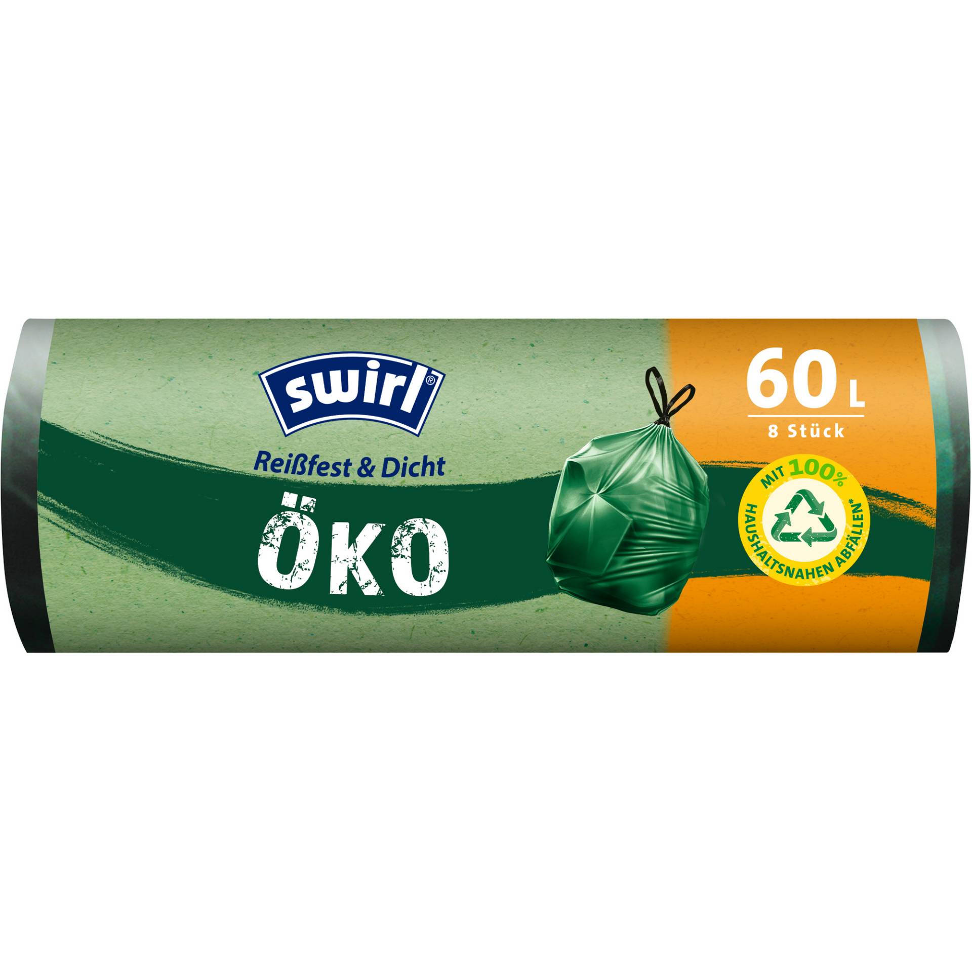 Swirl Müllbeutel 'Reißfest & Dicht' mit Zugband 60 l 8 Stück Swirl Müllbeutel 'Reißfest & Dicht' mit Zugband 60 l 8 Stück von Swirl