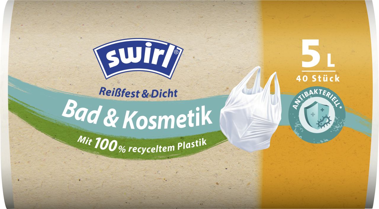 Swirl Müllbeutel mit Tragegriff 5 L 40 Stück von Swirl