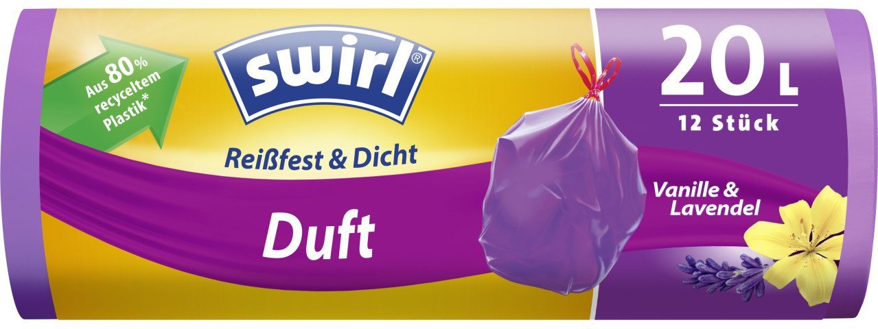 Swirl Müllsackständer Swirl® Duft-Müllbeutel Vanille-Lavendel 20 L von Swirl