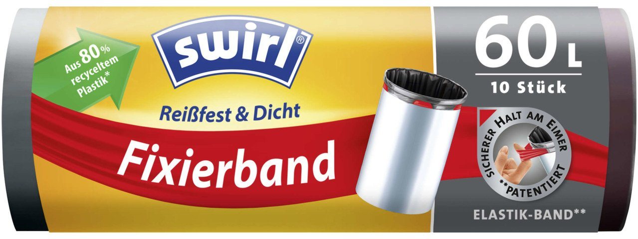 Swirl Müllsackständer Swirl® Fixierband-Müllbeutel 60 L Reißfest & Dicht von Swirl