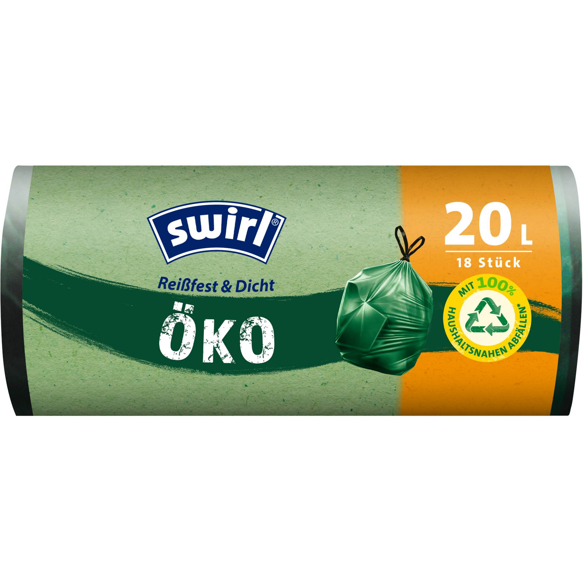 Swirl Öko-Müllbeutel 'Reißfest & Dicht' mit Zugband 20 l 18 Stück Swirl Öko-Müllbeutel 'Reißfest & Dicht' mit Zugband 20 l 18 Stück von Swirl