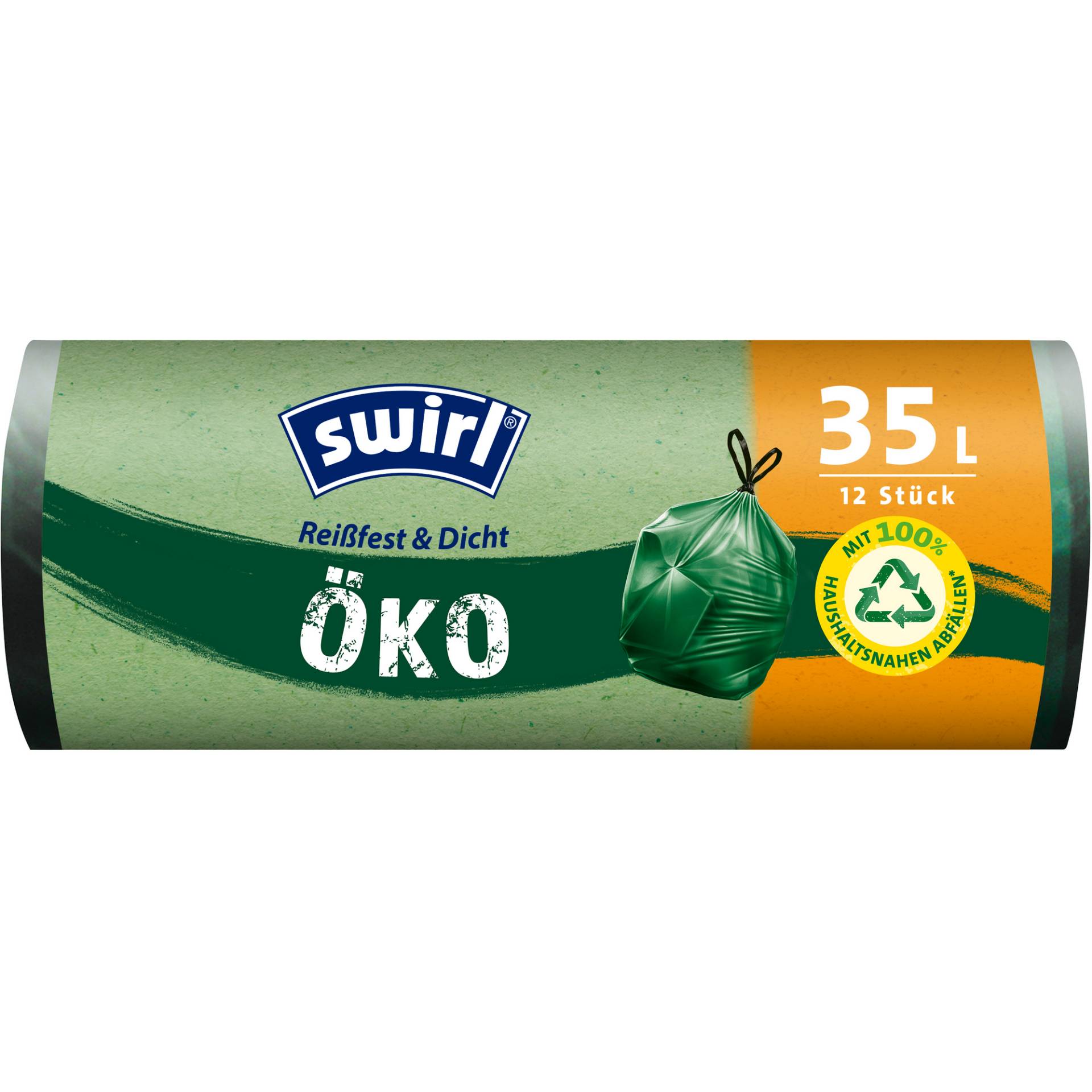 Swirl Öko-Müllbeutel 'Reißfest & Dicht' mit Zugband 35 l 10 Stück Swirl Öko-Müllbeutel 'Reißfest & Dicht' mit Zugband 35 l 10 Stück von Swirl