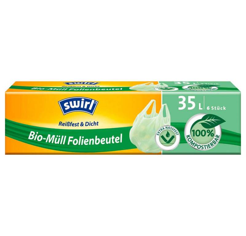 Swirl Papierkorb 4006508206940 Bio-Mülleimerbeutel, kompostierbar, grün, 35 Liter von Swirl