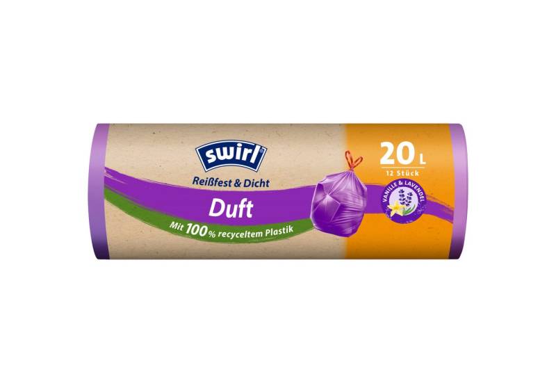 Swirl Papierkorb Duft-Müllsack 20l lila Vanille-Lavendel 12 Stück von Swirl