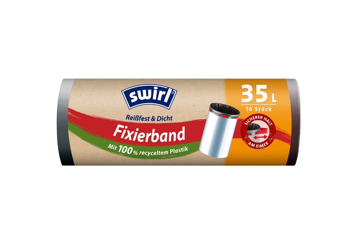 Swirl Papierkorb Müllsack mit Fixierband 35l schwarz 10 Stück Swirl Papierkorb Müllsack mit Fixierband 35l schwarz 10 Stück von Swirl
