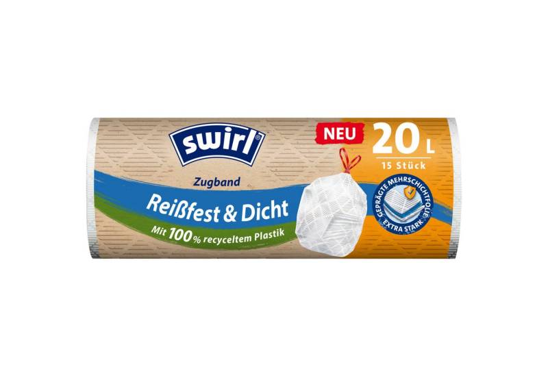 Swirl Papierkorb Müllsack mit Zugband 20l 15 Stück von Swirl