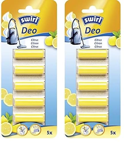 Swirl Staubsauger Deo-Sticks Citrus 5x (Zum Einlegen in den Staubsaugerbeutel), 1 Stück (2er Pack) von Swirl