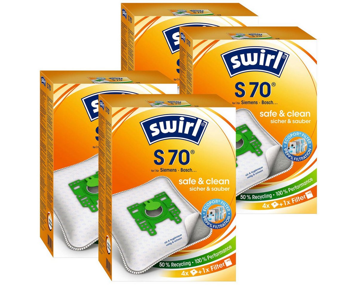 Swirl Staubsaugerbeutel 4 x Swirl S 70 MP Plus AirSpace Staubsaugerbeutel Staubbeutel Microvli Swirl Staubsaugerbeutel 4 x Swirl S 70 MP Plus AirSpace Staubsaugerbeutel Staubbeutel Microvli von Swirl