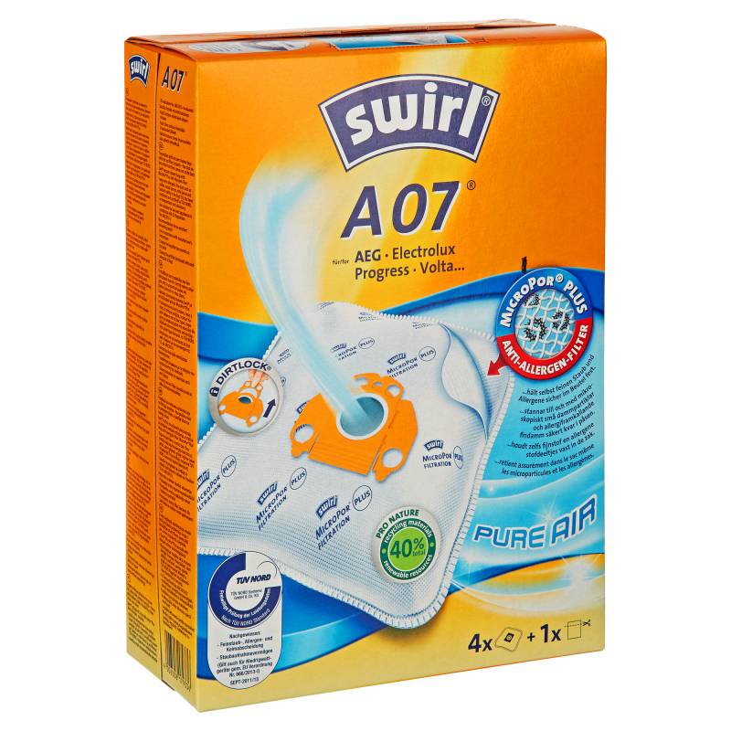 Swirl Staubsaugerbeutel A07 4 Stück von Swirl