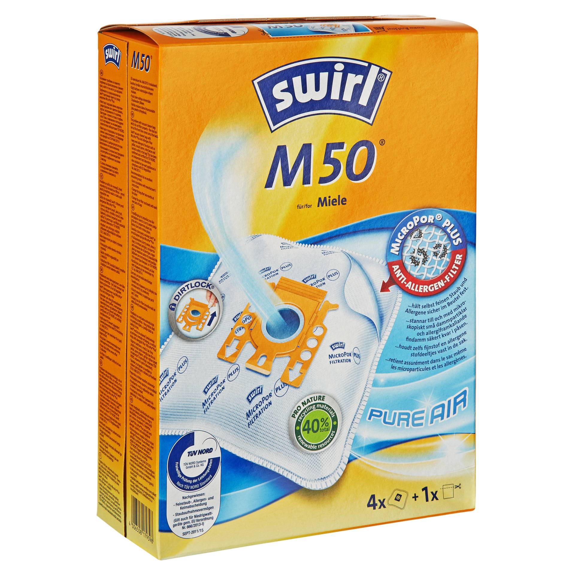 Swirl Staubsaugerbeutel M50 4 Stück Swirl Staubsaugerbeutel M50 4 Stück von Swirl