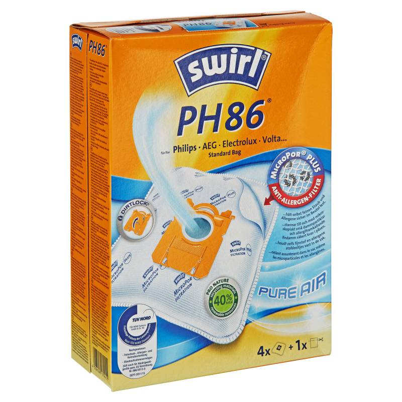 Swirl Staubsaugerbeutel PH86 4 Stück von Swirl