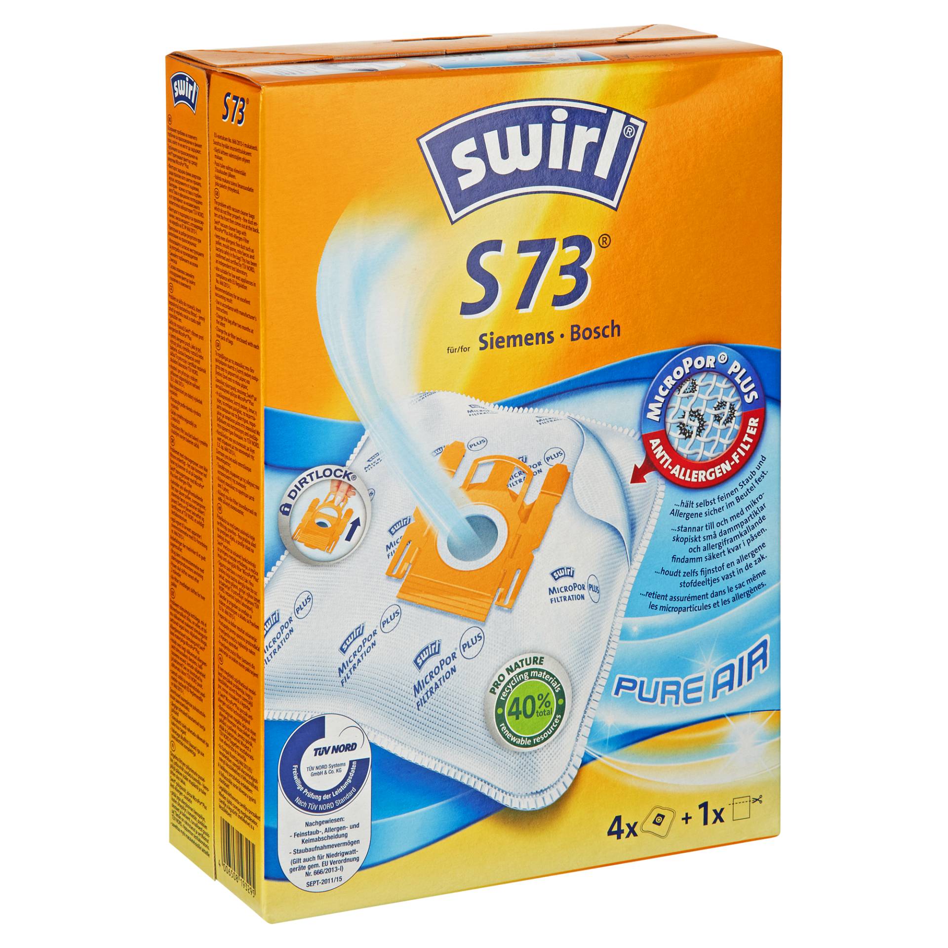 Swirl Staubsaugerbeutel S73 4 Stück Swirl Staubsaugerbeutel S73 4 Stück von Swirl