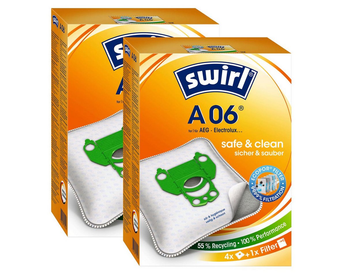 Swirl Staubsaugerbeutel Swirl A 06 Staubsaugerbeutel Staubbeutel safe & clean für AEG (2er Pac Swirl Staubsaugerbeutel Swirl A 06 Staubsaugerbeutel Staubbeutel safe & clean für AEG (2er Pac von Swirl