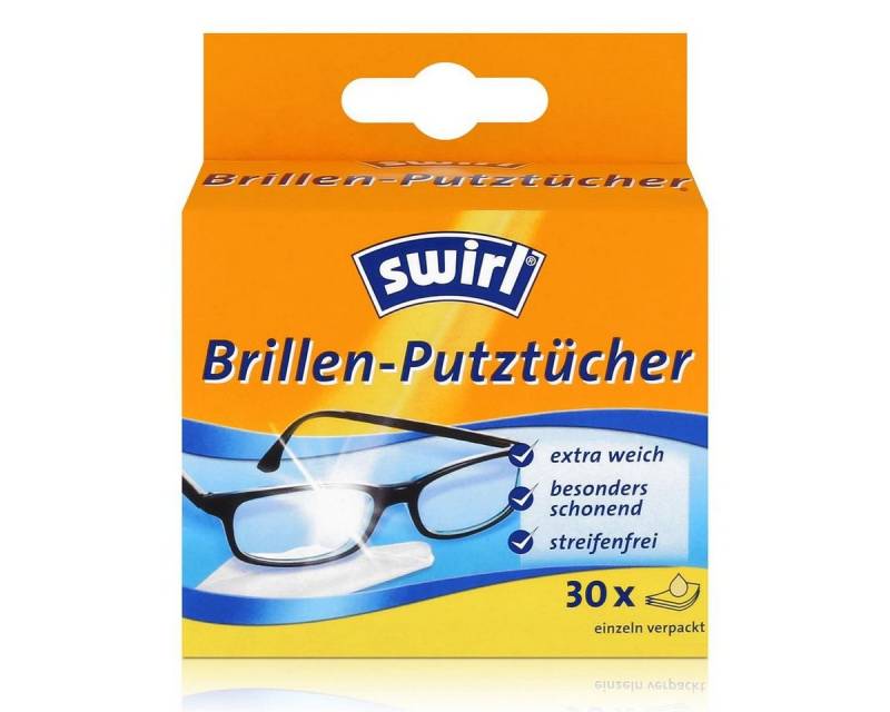 Swirl Swirl Brillen Putztücher 30 stk. Tücher - Mit Anti-Beschlag-Effekt Reinigungstücher von Swirl