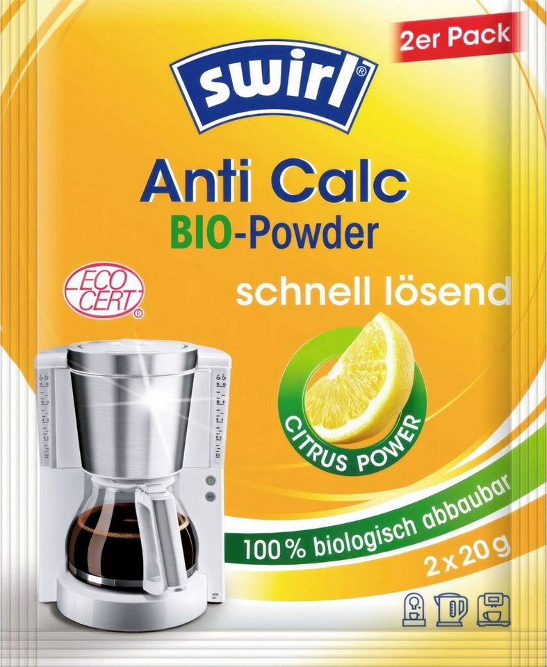 Swirl Teekanne Swirl Entkalker Anti Calc Bio Powder 2 x 20 g von Swirl