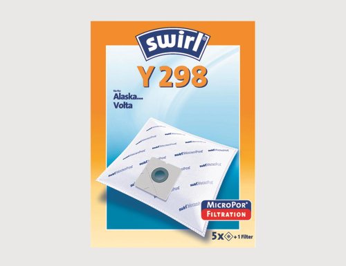 Swirl Y 298 (198) MicroPor original - Sparangebot: 4 Premium Microvlies Staubsaugerbeutel von Swirl
