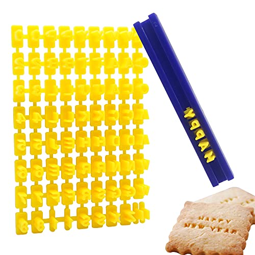 Keksstempel Buchstaben, 72pcs Keksstempel Alphabet Anzahl Ausstecher Buchstaben Keksstempel Embosser für Cookie Kuchen Fondant Deko von SwirlColor