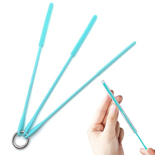 SwirlColor Silikon Stroh Bürsten, 3Pcs Extra Lange Stroh Reinigungsbürste Wiederverwendbare Flasche Stroh Pinsel Reiniger für die Reinigung Smoothie Stroh Rohr Rohre-Blau SwirlColor Silikon Stroh Bürsten, 3Pcs Extra Lange Stroh Reinigungsbürste Wiederverwendbare Flasche Stroh Pinsel Reiniger für die Reinigung Smoothie Stroh Rohr Rohre-Blau von SwirlColor