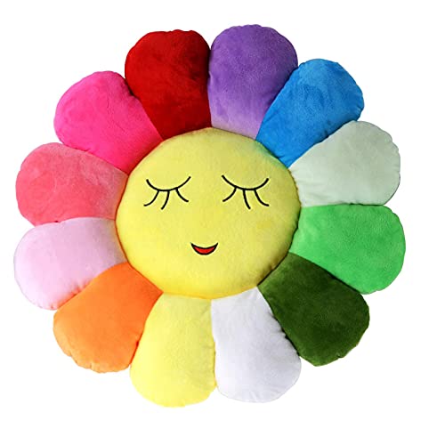 SwirlColor Sonnenblumenkissen, Weiche Plüschkissen für Kinder Mädchen Sitz Sofa Stuhl 1 Stück 38 cm von SwirlColor