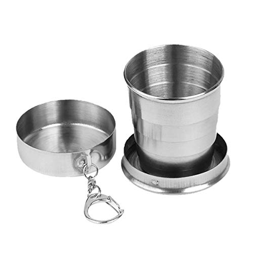SwirlColor Teleskop Collapsible Edelstahl Schnapsglas Keyring 240ml von SwirlColor