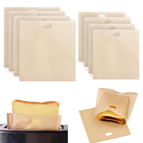 SwirlColor toastabag, 8pcs toaster taschen für toaster, 2 verschiedenen größen wiederverwendbare toaster-taschen geröstete sandwichtaschen FDA genehmigte hitzebeständige antihaft von SwirlColor